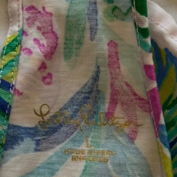 LILLY PULITZER MERMAID IN THE SHADE DRESS. L. PRE OWNED. - Picture 5 of 5